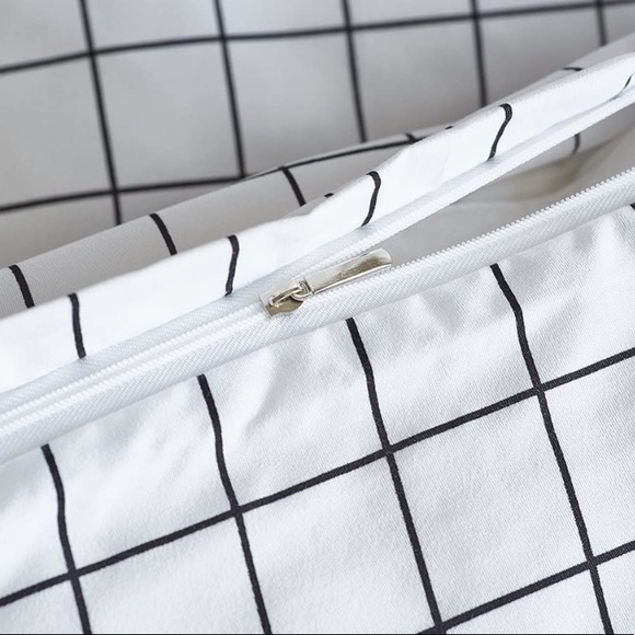 Aesthetic Grid Duvet Bedding Set 3 Pieces - Picture 4 of 6